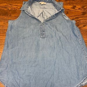 Loft lightweight jean material top